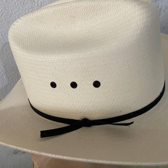 Stetson Cream Cowboy Hat with Black Band - Picture 11 of 16